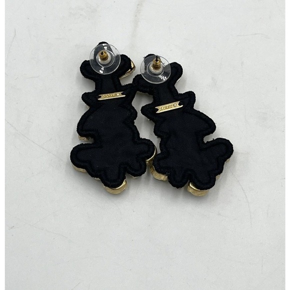 J. Crew Crystal Clear‎ Opal Color Cluster Black Fabric-Backed Statement Earrings - Picture 14 of 16